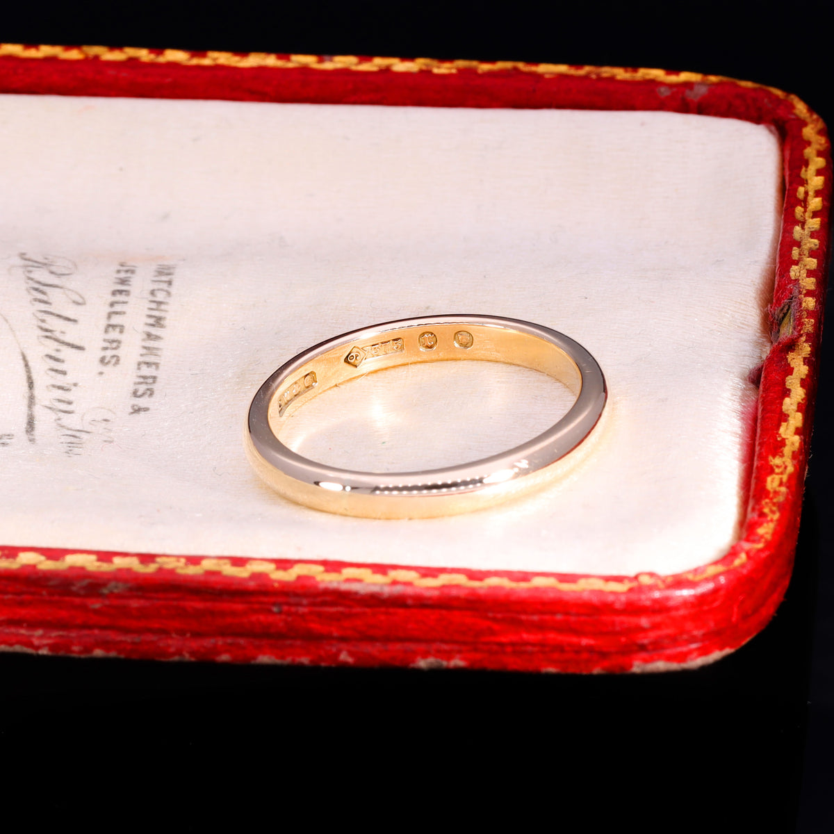 The Antique Victorian 1872 9ct Gold Wedding Ring