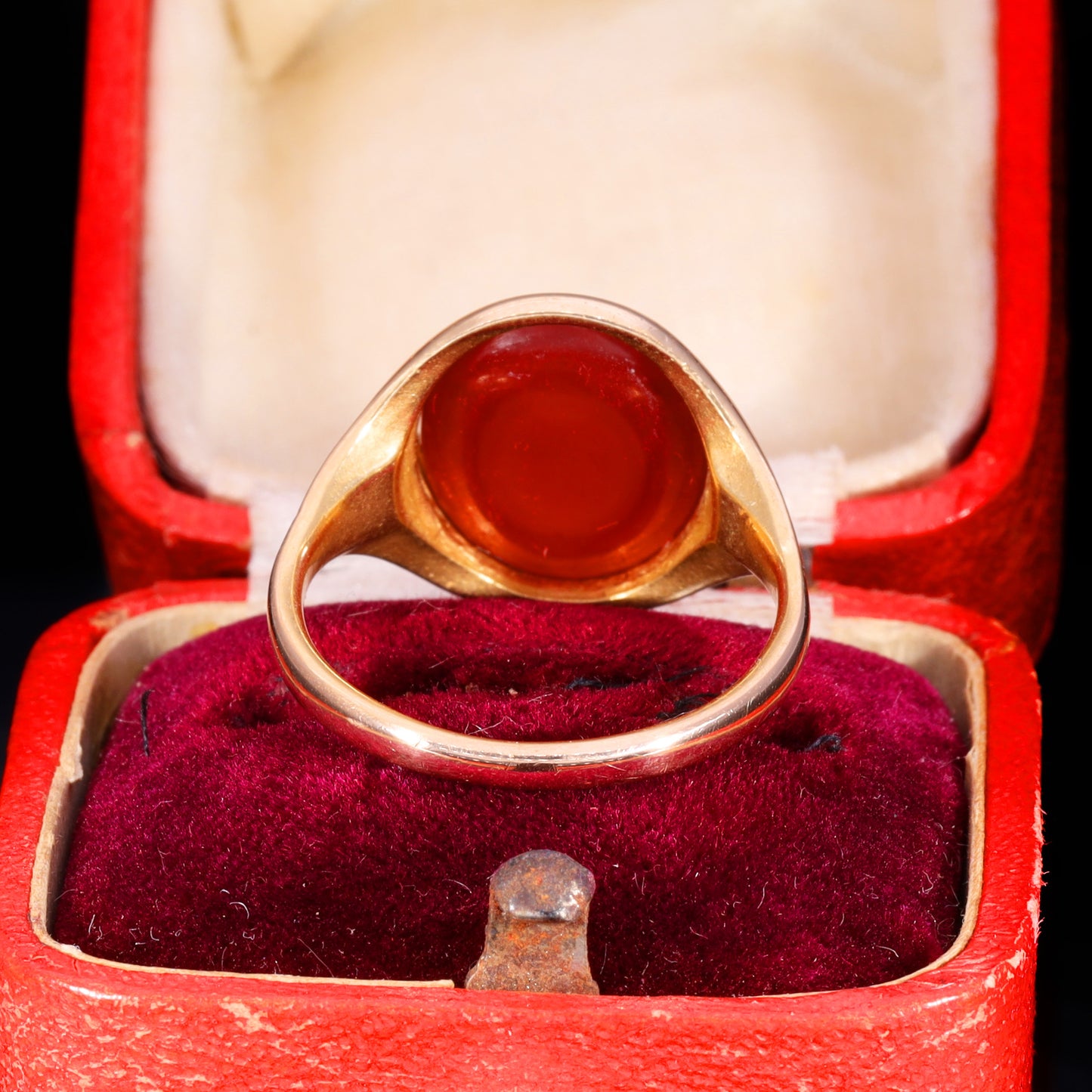 The Antique Victorian "Spes Mea Deus" Bird And Buckle Signet Ring