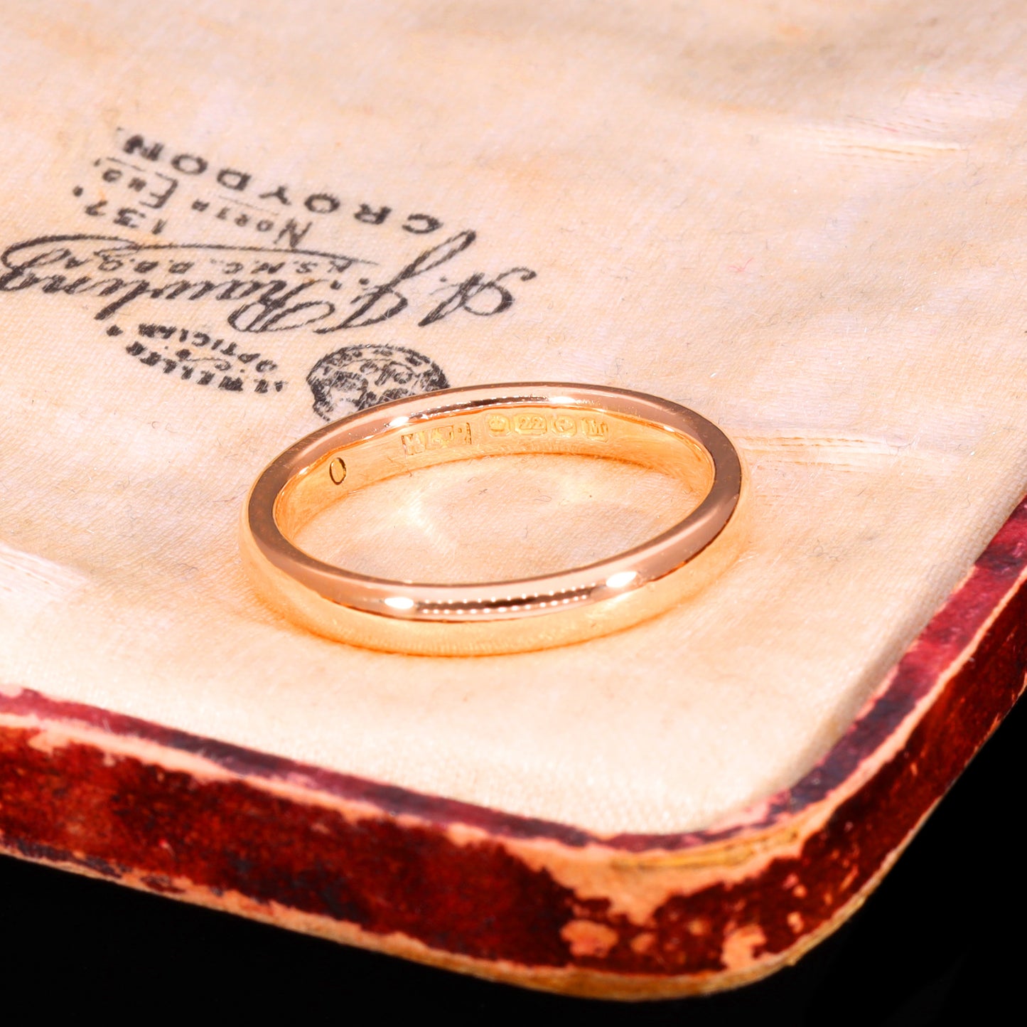 The Antique Victorian 1861 22ct Gold Wedding Ring
