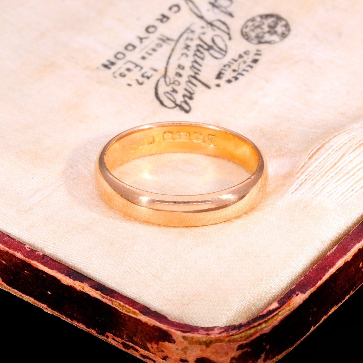 The Antique Victorian 1849 22ct Gold Wedding Ring