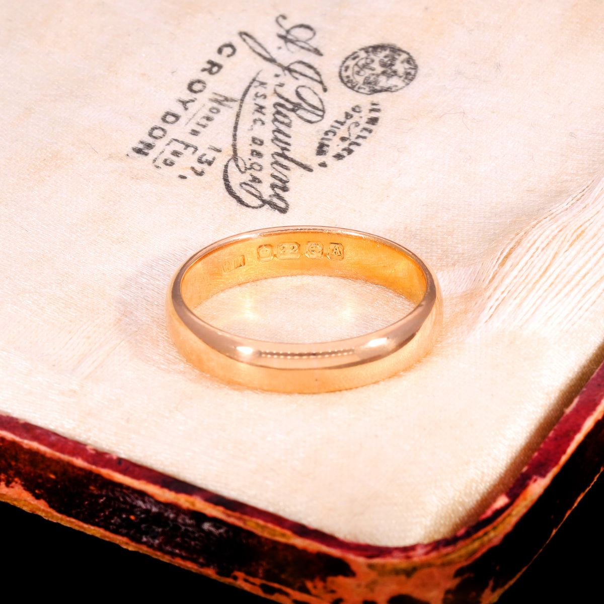 The Antique Victorian 1849 22ct Gold Wedding Ring