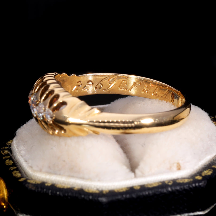 The Antique 1910 Five Old Cut Diamond Ring