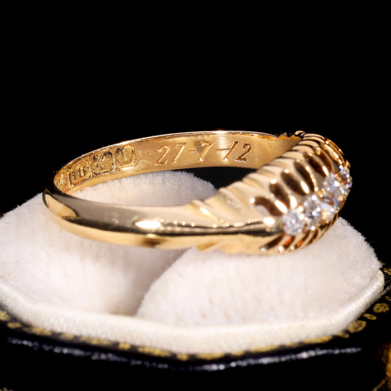 The Antique 1910 Five Old Cut Diamond Ring