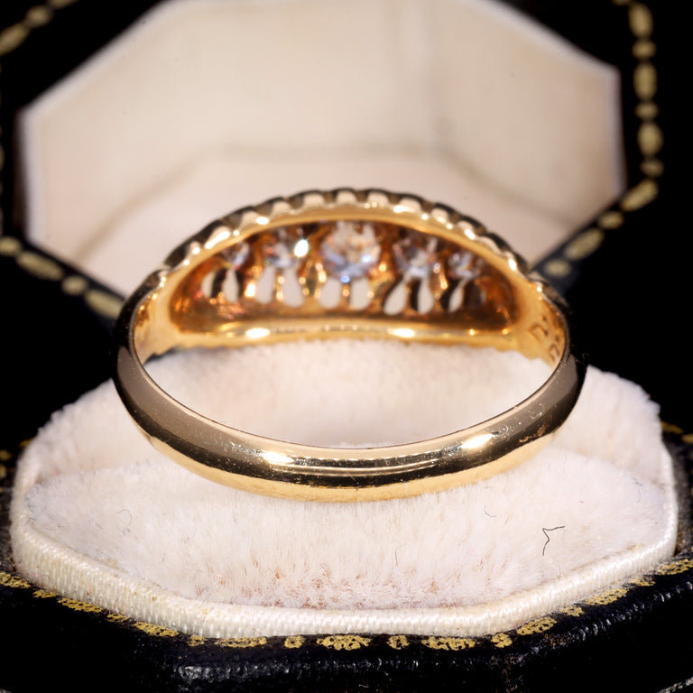 The Antique 1910 Five Old Cut Diamond Ring