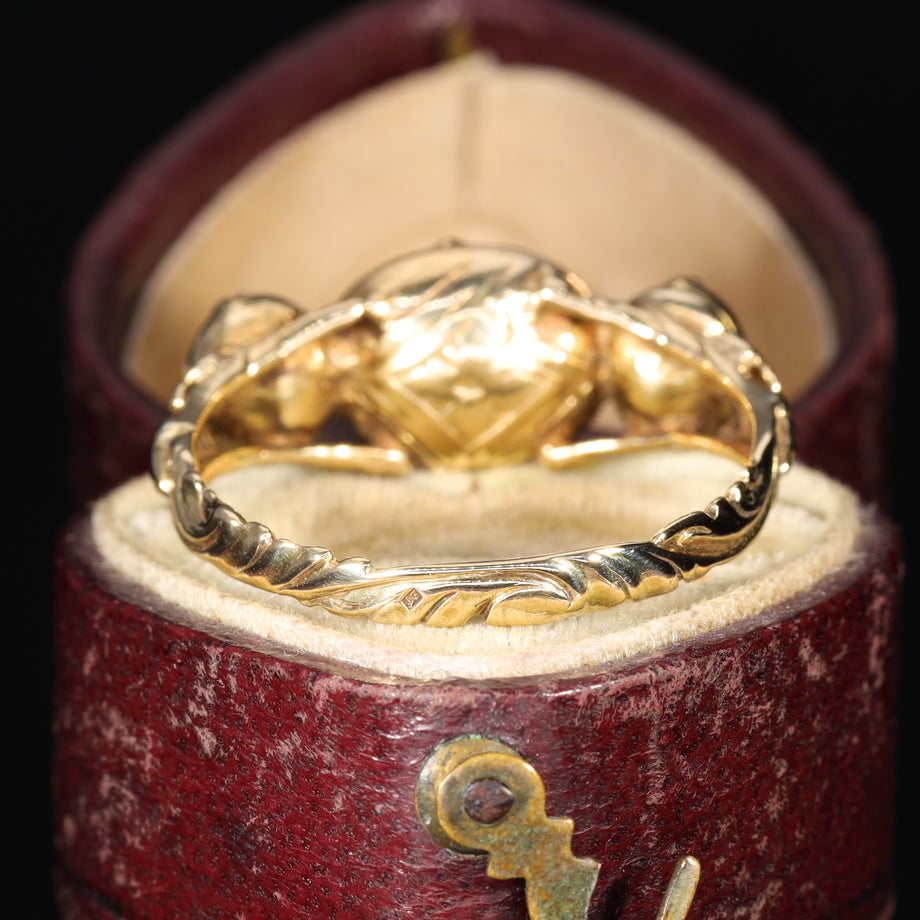 The Antique French 19th Century Topaz and Garnet Ring