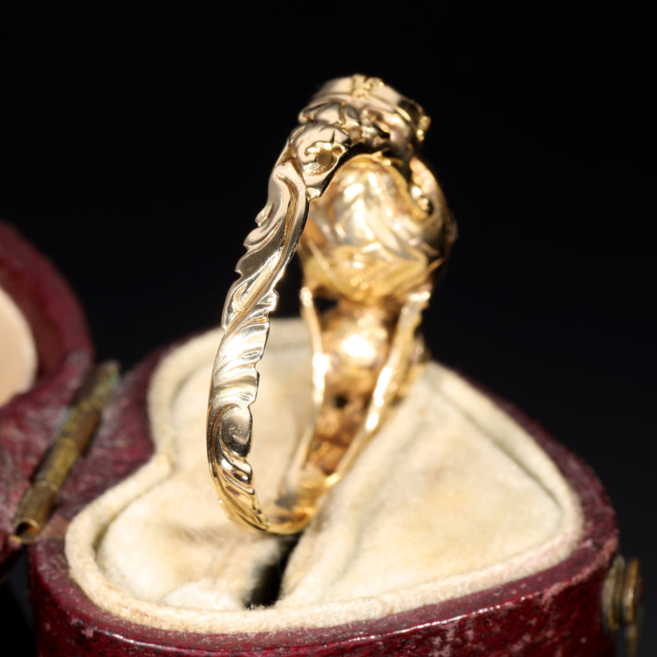 The Antique French 19th Century Topaz and Garnet Ring