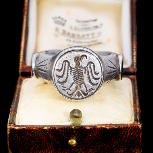 The Ancient Medieval Giant Eagle Silver Ring