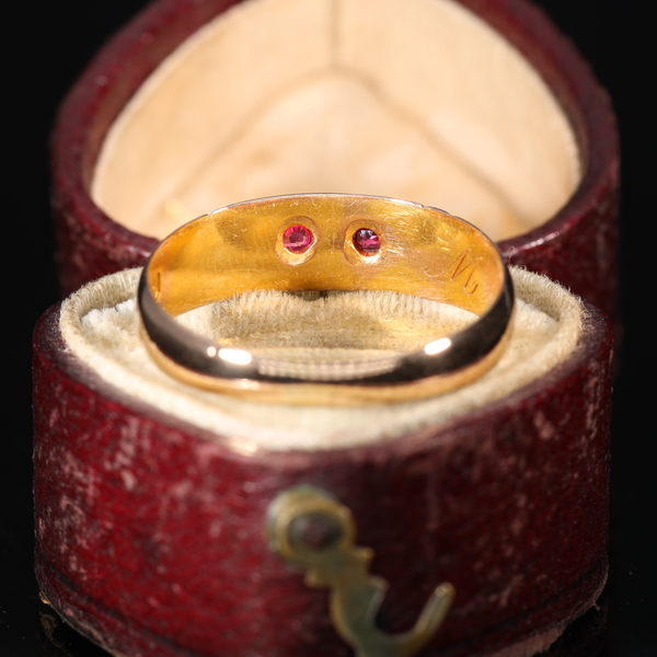 The Antique 1890 Victorian Ruby and Split Pearl Ring