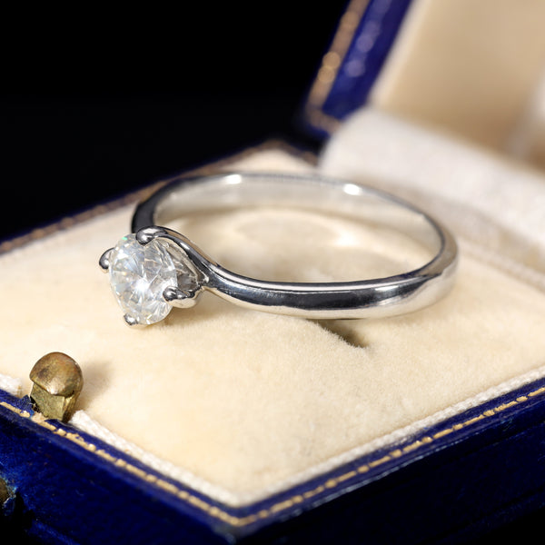 The Vintage Brilliant Cut Diamond Solid Platinum Ring