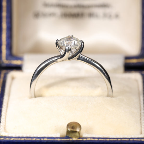 The Vintage Brilliant Cut Diamond Solid Platinum Ring