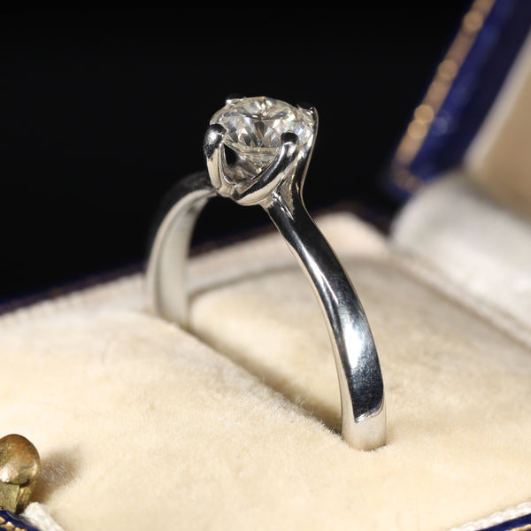 The Vintage Brilliant Cut Diamond Solid Platinum Ring