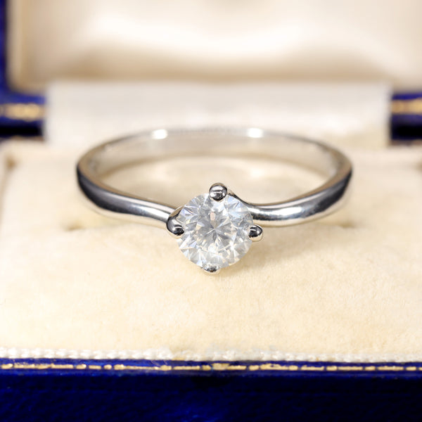 The Vintage Brilliant Cut Diamond Solid Platinum Ring