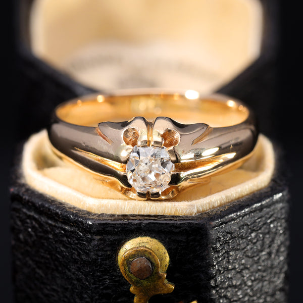 The Antique Old Swiss Cut Diamond Solitaire Ring