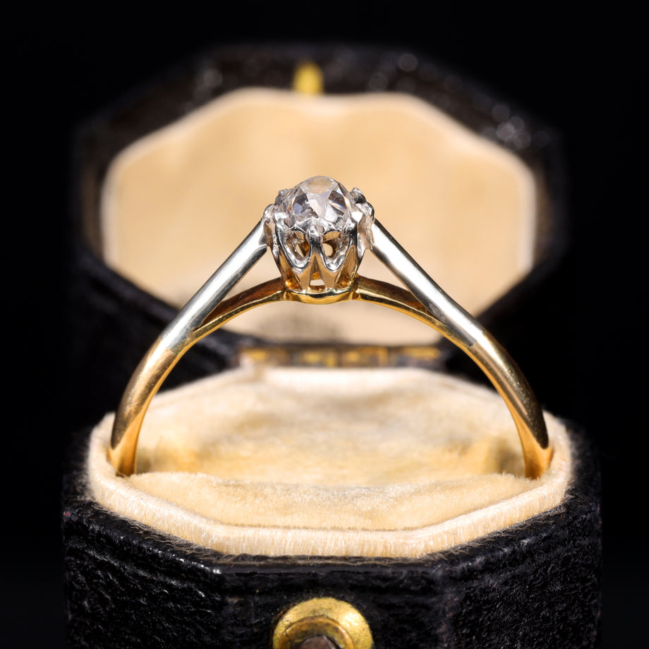 The Vintage Old Mine Cut Diamond Solitaire Fancy Ring