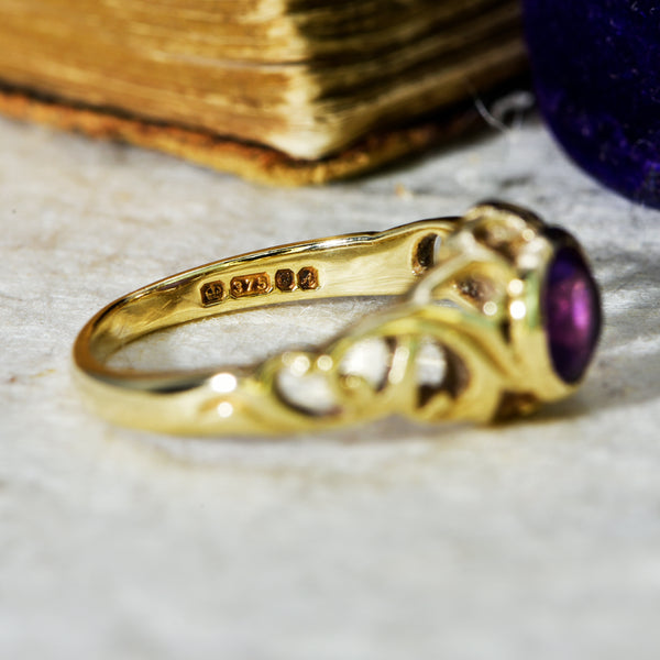 The Vintage 1975 Amethyst Filigree Ring - Antique Jewellers