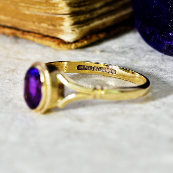 The Vintage 1986 Amethyst Petite Ring - Antique Jewellers