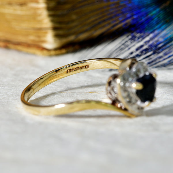 The Vintage Sapphire and Diamond Heart Ring - Antique Jewellers