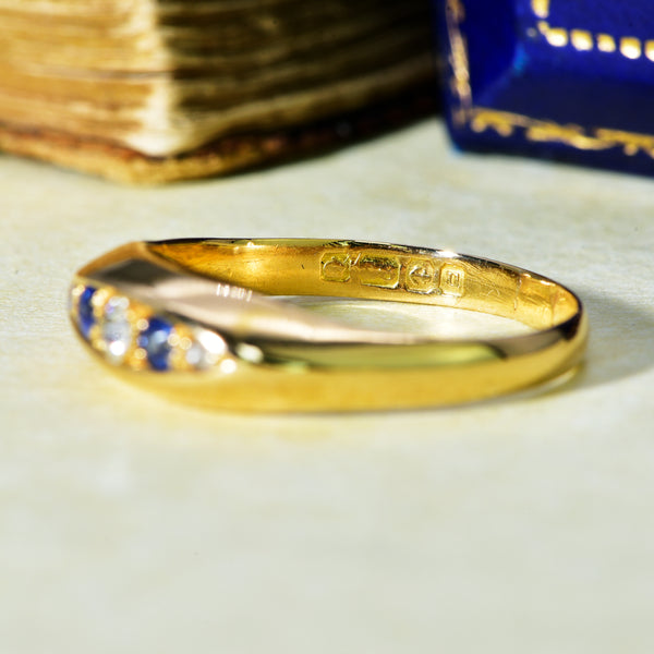 The Antique 1919 Sapphire and Diamond Impressive Ring - Antique Jewellers