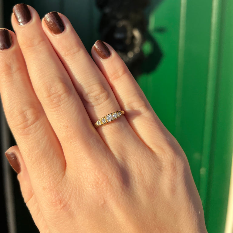 The Vintage Five Diamond Scrollwork Ring