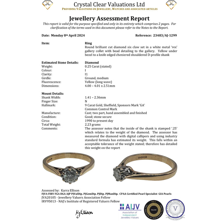 The Vintage Brilliant Cut Diamond Solitaire Ring - Antique Jewellers