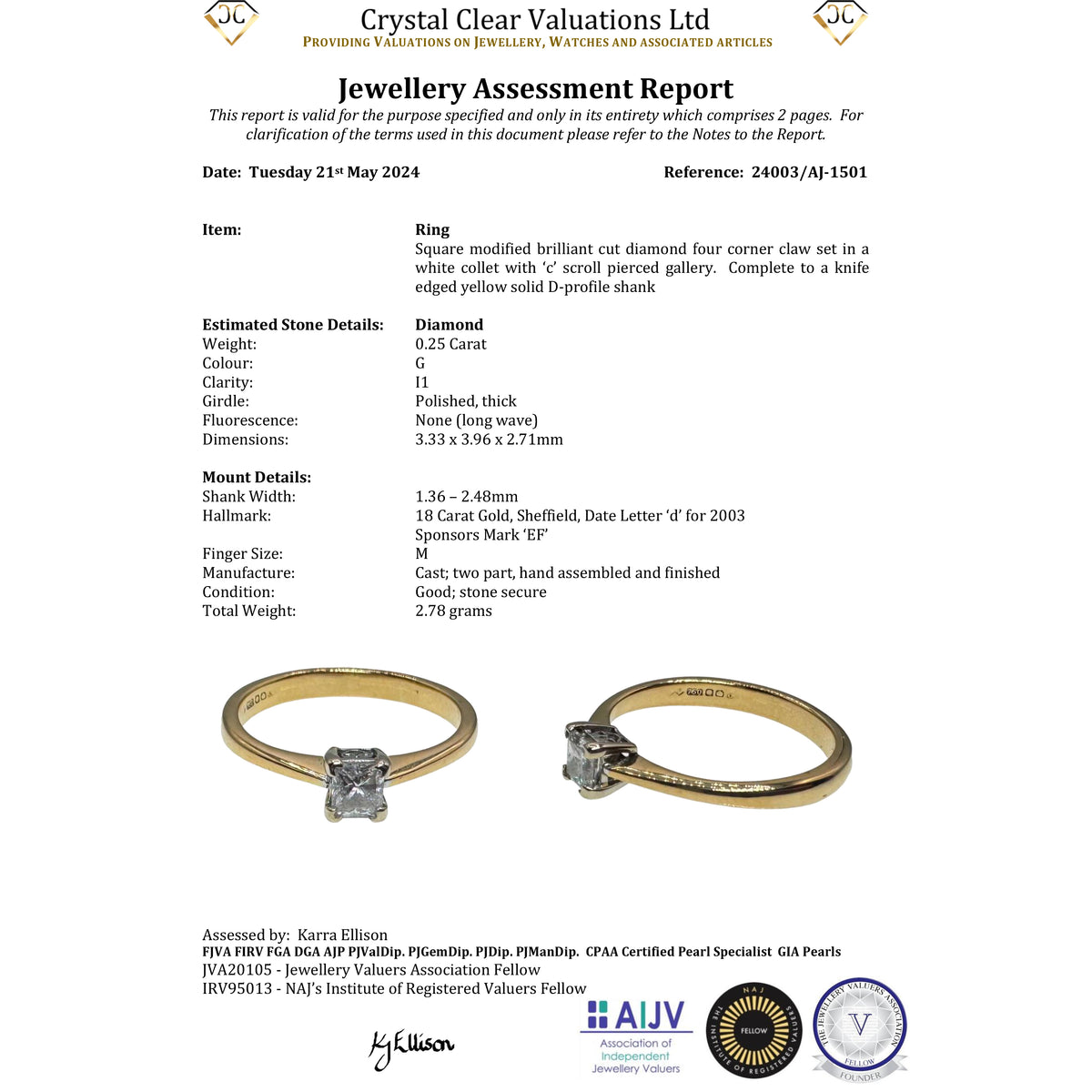 The Vintage Asscher Cut Solitaire Diamond Ring - Antique Jewellers