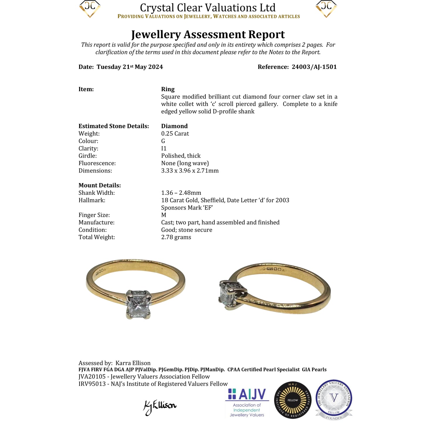 The Vintage Asscher Cut Solitaire Diamond Ring - Antique Jewellers