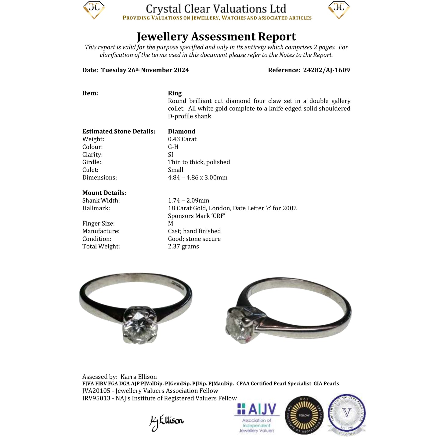 The Vintage 2002 Brilliant Cut Diamond Sparkle Ring