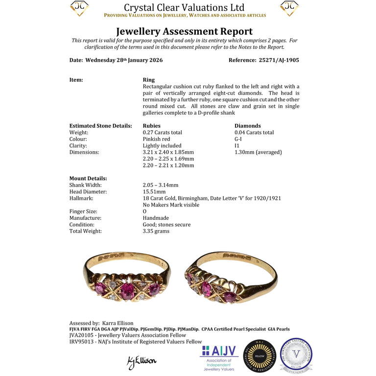 The Antique 1920 Ruby And Diamond Boat Ring