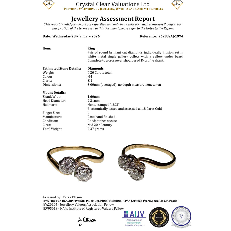 The Vintage Diamond Toi Et Moi Romance Ring