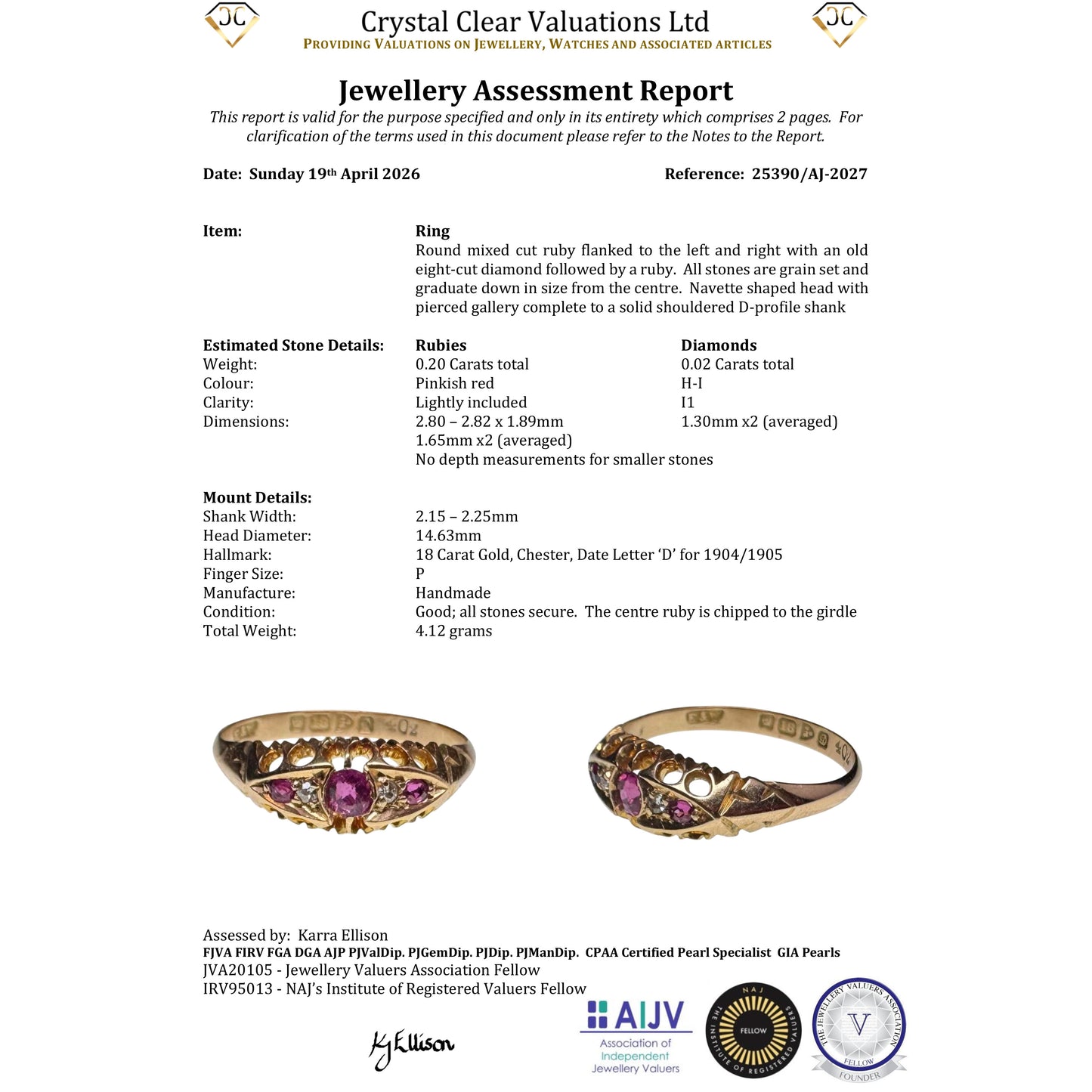 The Antique 1904  Edwardian Ruby And Diamond Boat Ring