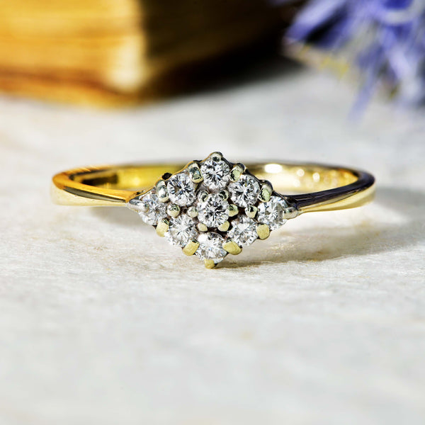 The Vintage Nine Brilliant Cut Diamond Adorable Ring