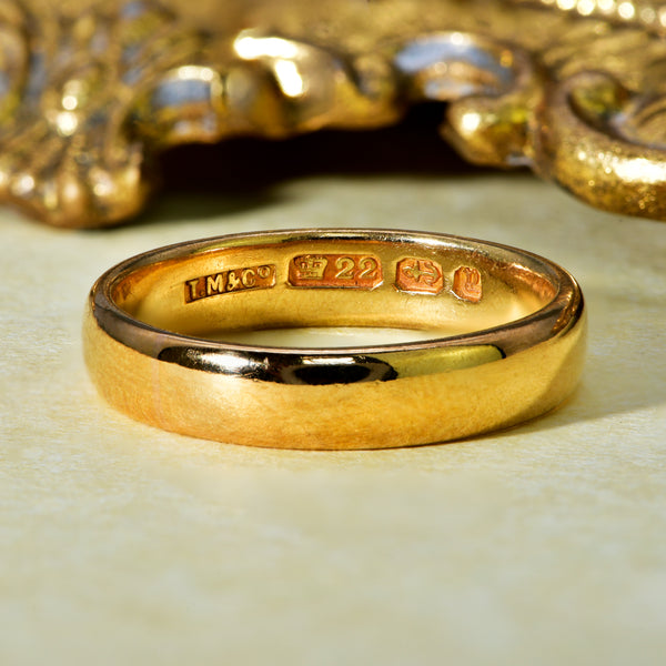 The Antique 1898 22ct Gold Wedding Ring - Antique Jewellers