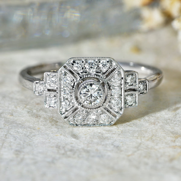 The Art Deco Style Diamond Extravagant Ring - Antique Jewellers