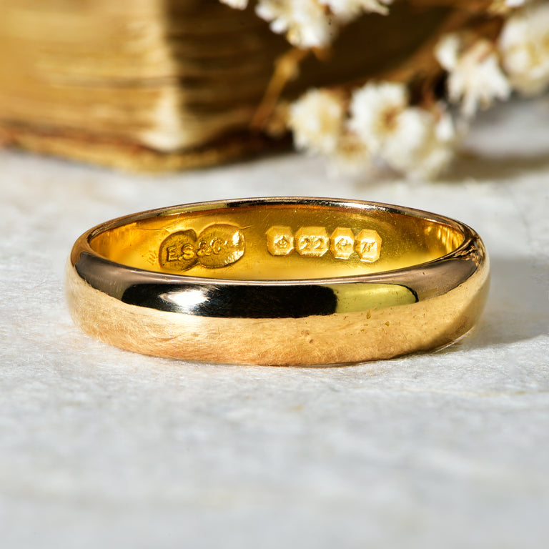 The Vintage 1955 22ct Gold Wedding Ring - Antique Jewellers