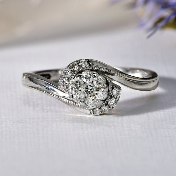 The Brilliant Cut Diamond Glamourous Cluster Ring - Antique Jewellers