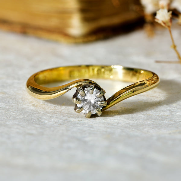 The Brilliant Cut Diamond Twist Ring - Antique Jewellers