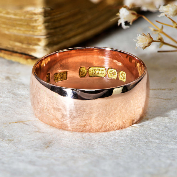 The Antique 1917 9ct Rose Gold Wedding Ring - Antique Jewellers