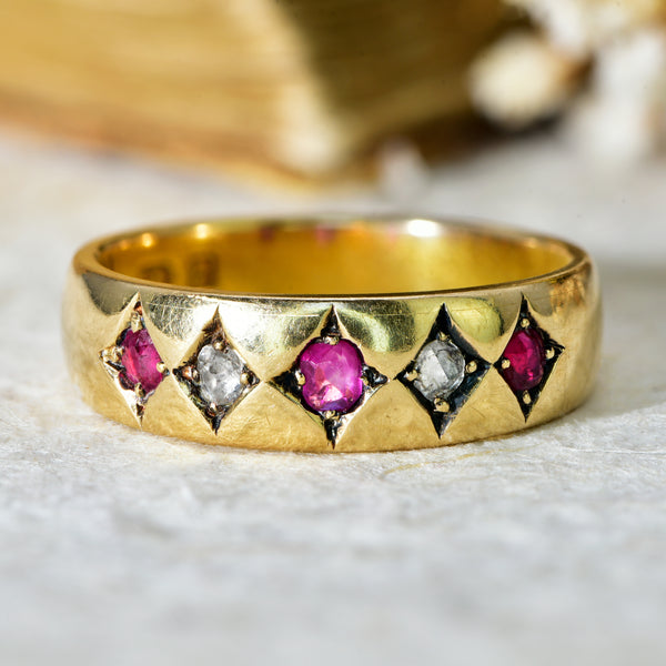 The Vintage 1924 Ruby and Diamond Regal Ring - Antique Jewellers