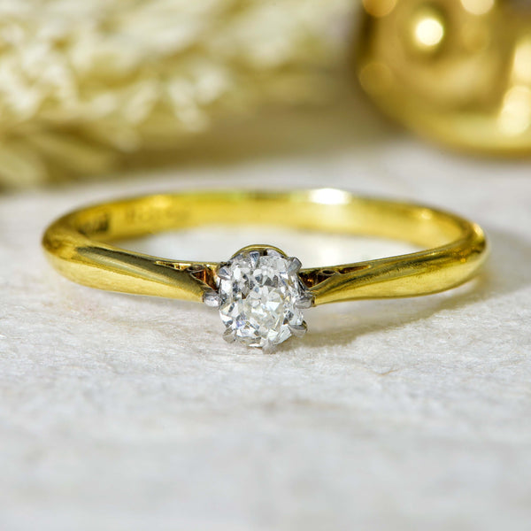 The Vintage Old Mine Cut Diamond Graceful Ring - Antique Jewellers