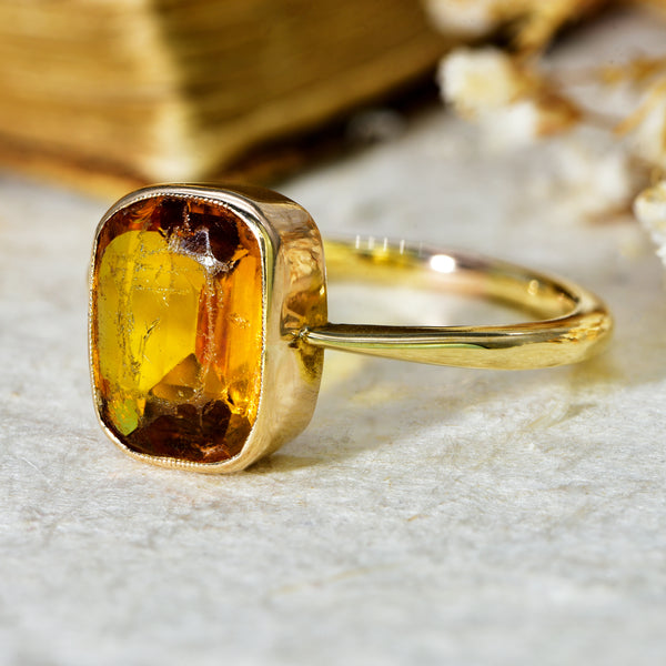 The Vintage Yellow Gemstone Ring - Antique Jewellers