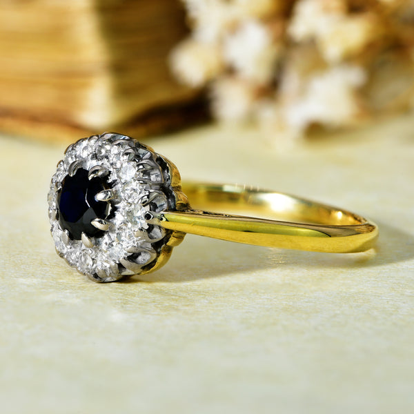 The Vintage Sapphire and Diamond Regal Ring - Antique Jewellers
