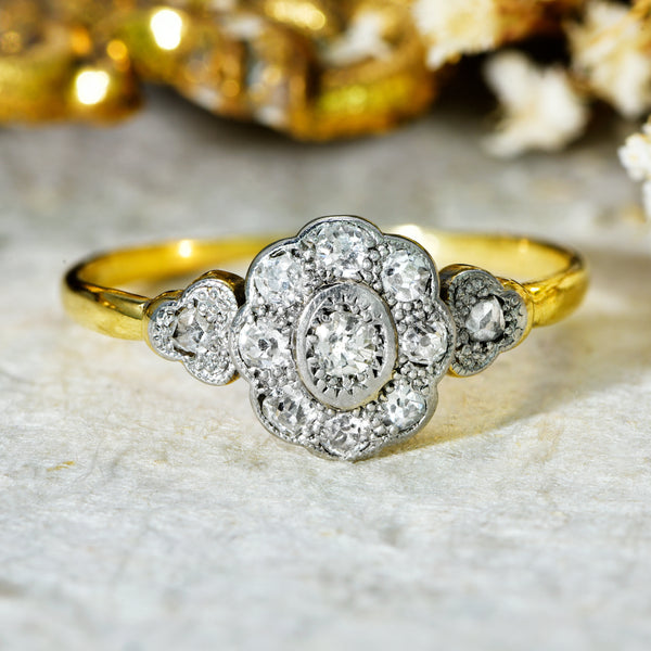 The Vintage Diamond Daisy Cluster Ring - Antique Jewellers