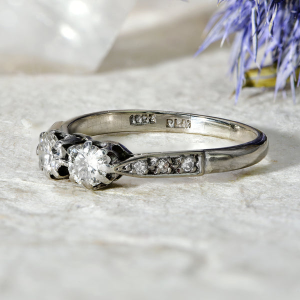 The Vintage Brilliant Cut Diamond Toi Et Moi Ring - Antique Jewellers