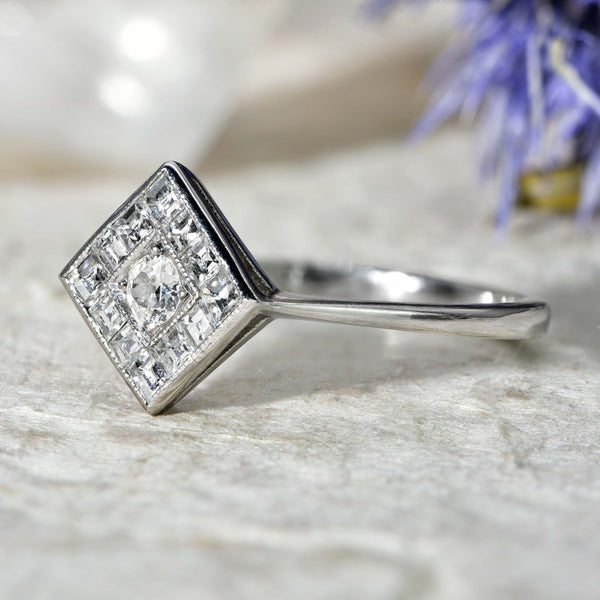 The Contemporary Table and Brilliant Cut Diamond Ring - Antique Jewellers