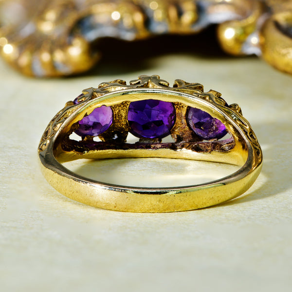 The Vintage Amethyst and Diamond Marvellous Ring - Antique Jewellers