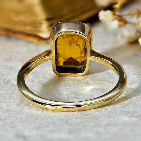 The Vintage Yellow Gemstone Ring - Antique Jewellers