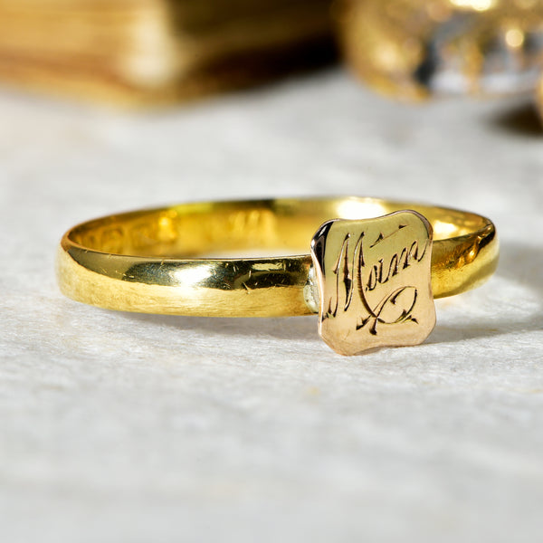 The Antique 1849 Victorian 'Mam' Ring - Antique Jewellers