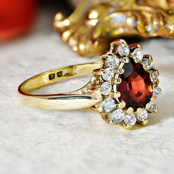 The Vintage Garnet? and Clear Gemstone Ring - Antique Jewellers