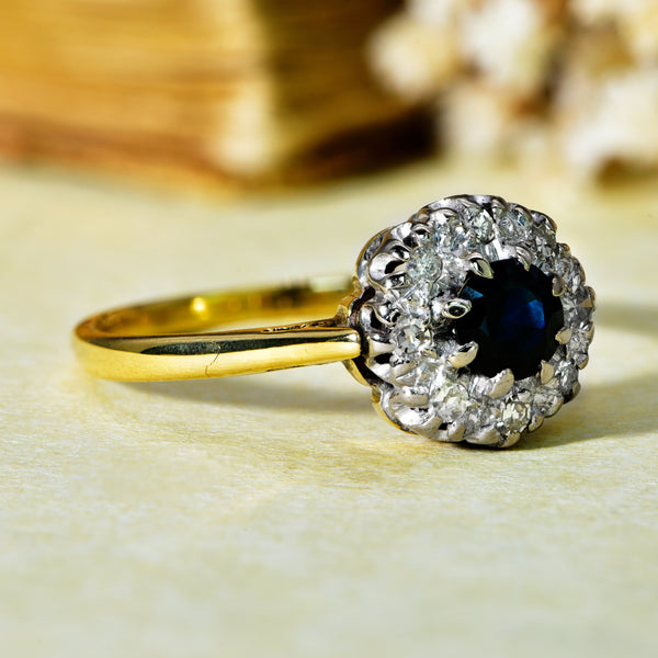 The Vintage Sapphire and Diamond Regal Ring - Antique Jewellers