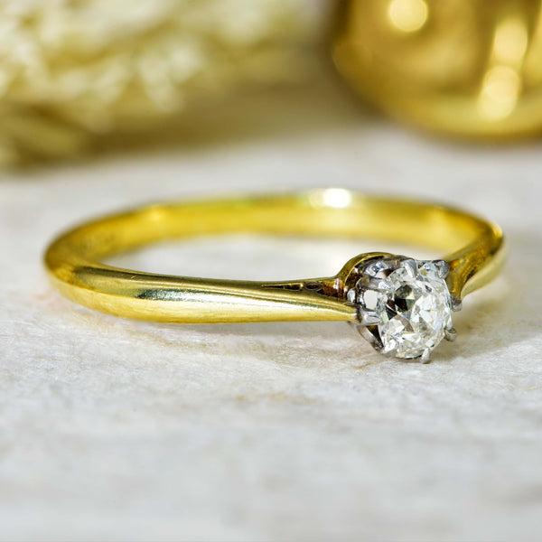 The Vintage Old Mine Cut Diamond Graceful Ring - Antique Jewellers